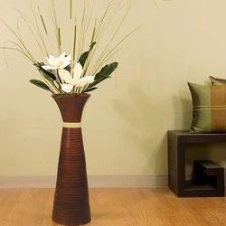 Floor vase in the hallway interior