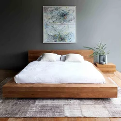 Bedroom design wooden bed