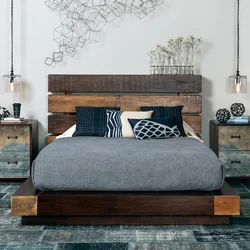 Bedroom design wooden bed