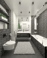 Bathroom Design In Black And Gray Tones