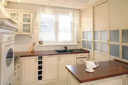 Photos of a kitchen with a window