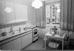 Soviet kitchen interior photo