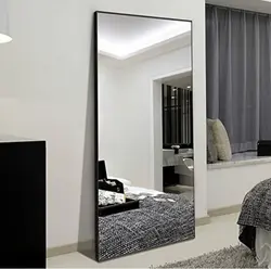 Floor mirror in the bedroom photo