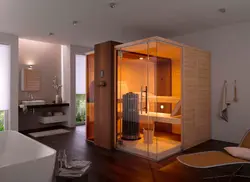 Sauna ilə hamam dizaynı