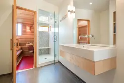 Bath design with sauna