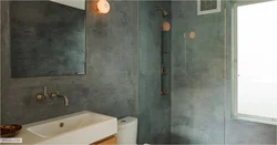 Ванна с декоративной штукатуркой и плиткой фото дизайн