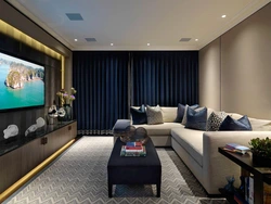 Living room design with cinema