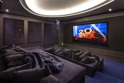 Дизайн гостиной с кинотеатром