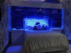 Bedroom interior with aquarium