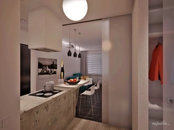Kitchen In The Hallway Redevelopment Design Ideas
