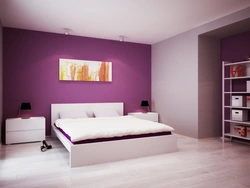 Дызайн афарбоўка сцен у спальні якія колеру
