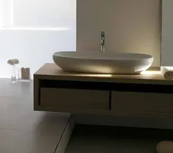 Дызайн ваннай з ракавінай чарай