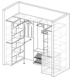 Гардеробная система фото с размерами