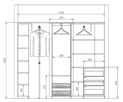 Гардеробная система фото с размерами