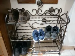 Обувница в прихожую из металла фото