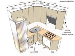 Kitchen projects with corner photo sizes