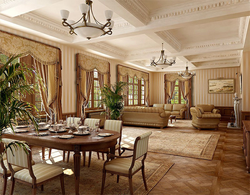 Classic interior of a living room in a country house