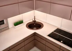 Дизайн кухни с круглыми мойками