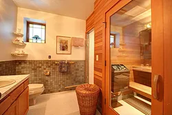 Bath and sauna in the house photo