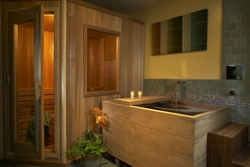 Bath and sauna in the house photo