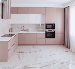 Dusty colors in the kitchen interior