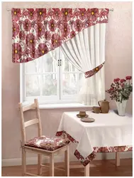 Curtains for the kitchen photo with flowers