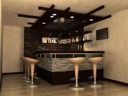 Bar in the living room in a modern style photo