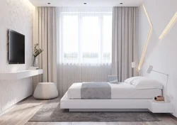 Bedroom design square in light colors