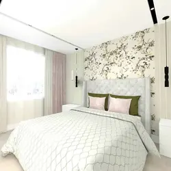 Bedroom design square in light colors