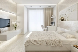 Спальня дизайн квадратная в светлых тонах