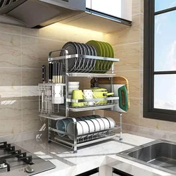 Cupboard dish dryer for the kitchen photo