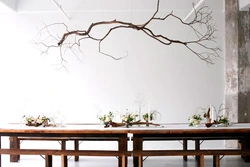 Branches in the kitchen interior