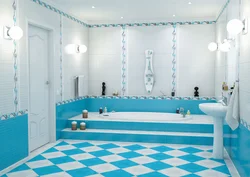 Bathroom design if the floor is blue