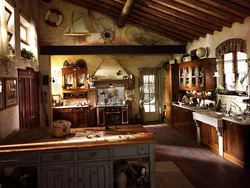 Деревенская кухня интерьер в старом доме