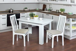 Dining tables in the kitchen design photo