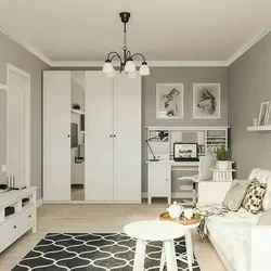 Apartment interior if the furniture is white