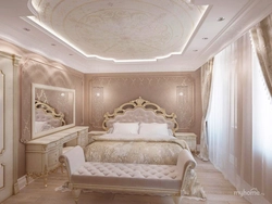 Потолок классической спальни фото