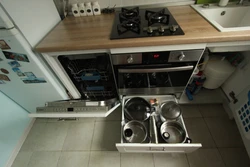 Kitchen design photo with dishwasher