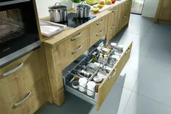Ящики в интерьере кухни фото
