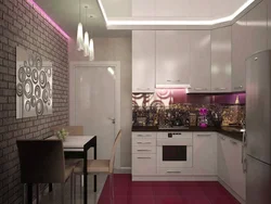 Kitchen 7 meters with balcony design