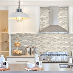 Tiles to the ceiling in the kitchen interior