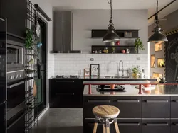 Black kitchen loft photos