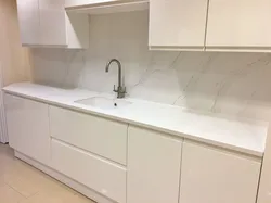 Countertops дар дохили ошхона дод gloss сафед