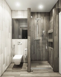 Duş və tualet panelləri ilə vanna otağı dizaynı