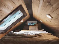 Attic interior as a bedroom