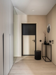 Gray beige hallway design