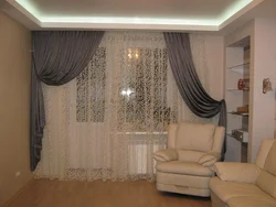 Curtain design for living room with balcony