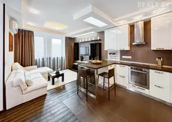 Дизайн квартиры 43 кв м с кухней гостиной