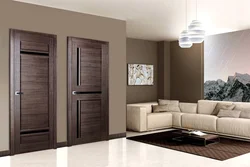 Apartment interior with doors and floor