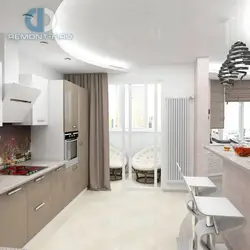 Kitchen 14 sq m with balcony photo